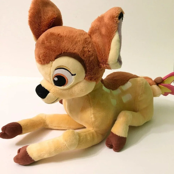 Disney Store Exclusive Bambi with Butterfly on Tail 14 Inch Long Plush - Picture 14 of 14